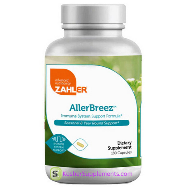 Zahler AllerBreez kosher immune support capsules bottle